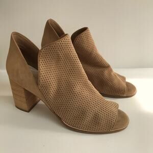 Cole Haan Shiloh Suede Open Toe Bootie